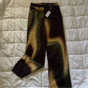 Unique Gradient Brown and Green Pants